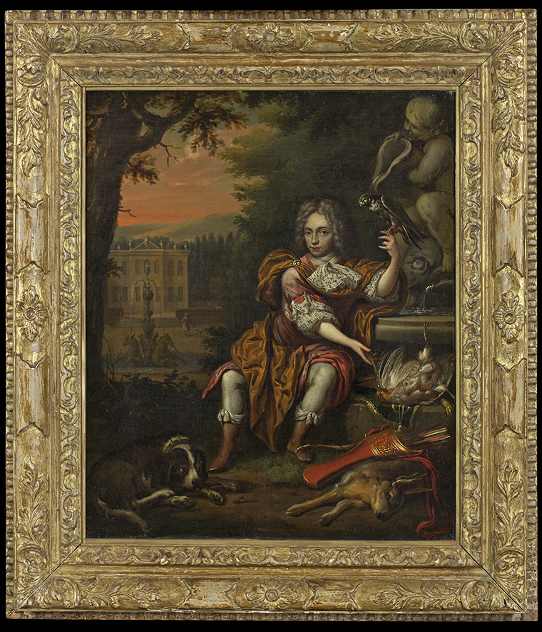 Jongeman met jachttrofeeën